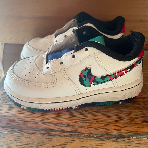 Nike Air Force 1 Low GS 'Crayon White Multi' Sz 7C - Picture 6 of 10